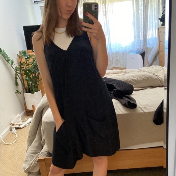 Anthropologie Soft Joie Kaylan Black Overall Dress size XS - Picture 2 of 6